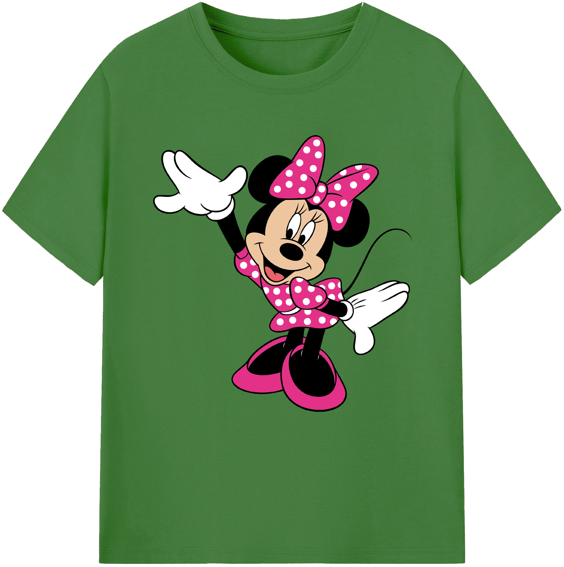 （画像用） ミッキーマウス Mickey Mouse レディースカジュアルプリントTシャツ（綿100％）